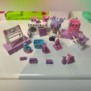 Shopkins Happy Places Bunny Laundry Milly Mops doll Home Collection